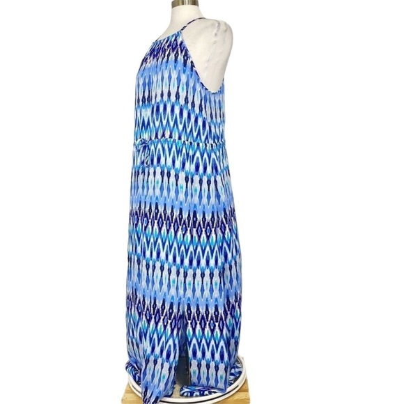 ATHLETA Blue Long Dress w/ Waist Tie Size XS — GORGEOUS!!! - Picture 3 of 9